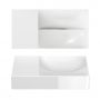 Clou Vale CL0303161L umywalka 38x19 cm prostokątna ścienna-nablatowa biała zdj.4