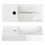 Clou Vale CL030316201L umywalka 45x19 cm prostokątna ścienna-nablatowa biała zdj.3