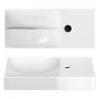 Clou Vale CL030316201R umywalka 45x19 cm prostokątna ścienna-nablatowa biała zdj.3