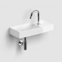 Clou Vale CL030316201R umywalka 45x19 cm prostokątna ścienna-nablatowa biała zdj.5