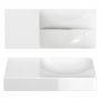 Clou Vale CL0303162L umywalka 45x19 cm prostokątna ścienna-nablatowa biała zdj.3
