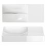Clou Vale CL0303162R umywalka 45x19 cm prostokątna ścienna-nablatowa biała zdj.3