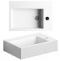 Clou Flush CL0303220 umywalka 42.5x29 cm prostokątna ścienna-nablatowa biała zdj.4