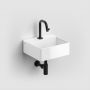 Clou New Flush CL030341001 umywalka 28x27 cm prostokątna ścienna-nablatowa biała zdj.3