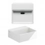 Clou New Flush CL0303410 umywalka 28x27 cm prostokątna ścienna-nablatowa biała zdj.3