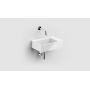 Clou New Flush CL0303420 umywalka 35.5x24.5 cm prostokątna ścienna-nablatowa biała zdj.3