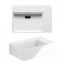 Clou New Flush CL0303420 umywalka 35.5x24.5 cm prostokątna ścienna-nablatowa biała zdj.4
