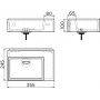 Clou New Flush CL0303420 umywalka 35.5x24.5 cm prostokątna ścienna-nablatowa biała zdj.2