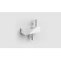 Clou New Flush CL030343001 umywalka 35x18 cm prostokątna ścienna-nablatowa biała zdj.3