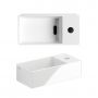 Clou New Flush CL030343001 umywalka 35x18 cm prostokątna ścienna-nablatowa biała zdj.4