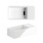 Clou New Flush CL0303430 umywalka 35x18 cm prostokątna ścienna-nablatowa biała zdj.3