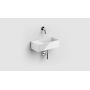 Clou New Flush CL0303432 umywalka 35x18 cm prostokątna ścienna-nablatowa biała zdj.3