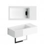 Clou New Flush CL030803102 umywalka 36x18 cm prostokątna ścienna-nablatowa biała zdj.3