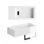 Clou New Flush CL030803202 umywalka 36x18 cm prostokątna ścienna-nablatowa biała zdj.3