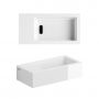 Clou New Flush CL0308032 umywalka 36x18 cm prostokątna ścienna-nablatowa biała zdj.3