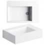 Clou Flush CL0308221 umywalka 42.5x29 cm prostokątna ścienna-nablatowa biała zdj.3