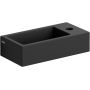 Clou New Flush CL0312030 umywalka 36x18 cm prostokątna ścienna-nablatowa czarna zdj.1