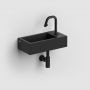 Clou New Flush CL0312030 umywalka 36x18 cm prostokątna ścienna-nablatowa czarna zdj.5