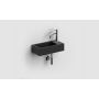 Clou New Flush CL0312030 umywalka 36x18 cm prostokątna ścienna-nablatowa czarna zdj.8