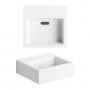 Clou Flush CL0313011 umywalka 28x27 cm prostokątna ścienna-nablatowa biała zdj.3