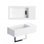 Clou Flush CL031303102 umywalka 36x18 cm prostokątna ścienna-nablatowa biała zdj.3