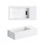 Clou Flush CL0313031 umywalka 36x18 cm prostokątna ścienna-nablatowa biała zdj.3