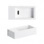 Clou New Flush CL0313032 umywalka 36x18 cm prostokątna ścienna-nablatowa biała zdj.3