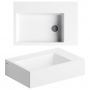 Clou Flush CL0313221 umywalka 42.5x29 cm prostokątna ścienna-nablatowa biała zdj.3