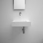 Clou Flush CL0313221 umywalka 42.5x29 cm prostokątna ścienna-nablatowa biała zdj.4
