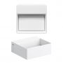 Clou New Flush CL031341002 umywalka 28x27 cm prostokątna ścienna-nablatowa biała zdj.3