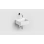 Clou New Flush CL031341002 umywalka 28x27 cm prostokątna ścienna-nablatowa biała zdj.4