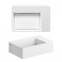 Clou New Flush CL031342002 umywalka 35.5x24.5 cm prostokątna ścienna-nablatowa biała zdj.3
