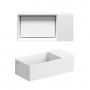 Clou New Flush CL031343002 umywalka 35x18 cm prostokątna ścienna-nablatowa biała zdj.4