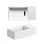 Clou New Flush CL0313430 umywalka 35x18 cm prostokątna ścienna-nablatowa biała zdj.4