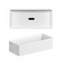 Clou New Flush CL0313431 umywalka 38x18 cm prostokątna ścienna-nablatowa biała zdj.3