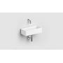 Clou New Flush CL0313431 umywalka 38x18 cm prostokątna ścienna-nablatowa biała zdj.5