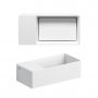 Clou New Flush CL031343202 umywalka 35x18 cm prostokątna ścienna-nablatowa biała zdj.4