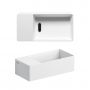 Clou New Flush CL0313432 umywalka 35x18 cm prostokątna ścienna-nablatowa biała zdj.4