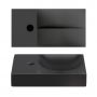 Clou Vale CL033016101L umywalka 38x19 cm prostokątna ścienna-nablatowa czarna zdj.3