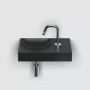 Clou Vale CL033016101R umywalka 38x19 cm prostokątna ścienna-nablatowa czarna zdj.4