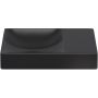 Clou Vale CL0330161R umywalka 38x19 cm prostokątna ścienna-nablatowa czarna zdj.1