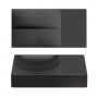 Clou Vale CL0330161R umywalka 38x19 cm prostokątna ścienna-nablatowa czarna zdj.3