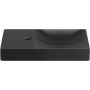 Clou Vale CL033016201L umywalka 45x19 cm prostokątna ścienna-nablatowa czarna zdj.1