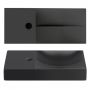 Clou Vale CL033016201L umywalka 45x19 cm prostokątna ścienna-nablatowa czarna zdj.3