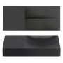 Clou Vale CL0330162L umywalka 45x19 cm prostokątna ścienna-nablatowa czarna zdj.3