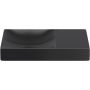 Clou Vale CL0330162R umywalka 45x19 cm prostokątna ścienna-nablatowa czarna zdj.1