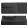 Clou Vale CL0330162R umywalka 45x19 cm prostokątna ścienna-nablatowa czarna zdj.3
