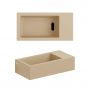 Clou Flush CL0334031 umywalka 36x18 cm prostokątna ścienna-nablatowa brąz/beż zdj.3