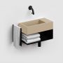 Clou Flush CL0334031 umywalka 36x18 cm prostokątna ścienna-nablatowa brąz/beż zdj.8