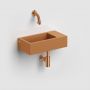 Clou Flush CL0336031 umywalka 36x18 cm prostokątna ścienna-nablatowa brąz/beż zdj.6